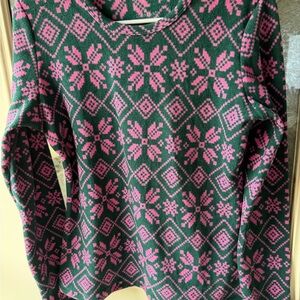 Cuddl Duds Green and Pink Fleecewear